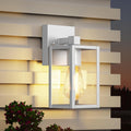 Outdoor Lights for House LED Exterior Front Porch Light - Sleek Silver