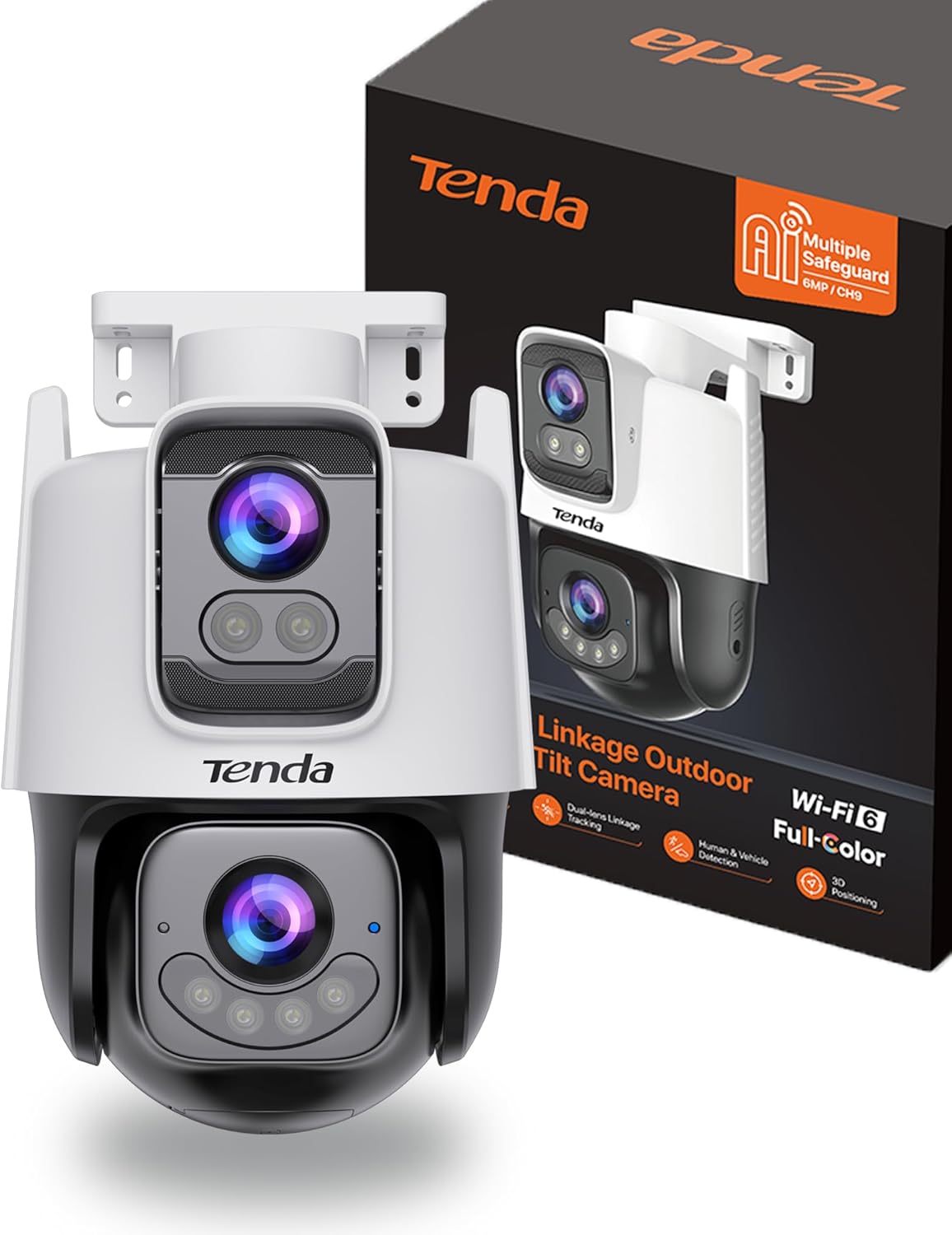 Tenda CH9 Outdoor Camera: 360 PTZ Surveillance with Dual Lens