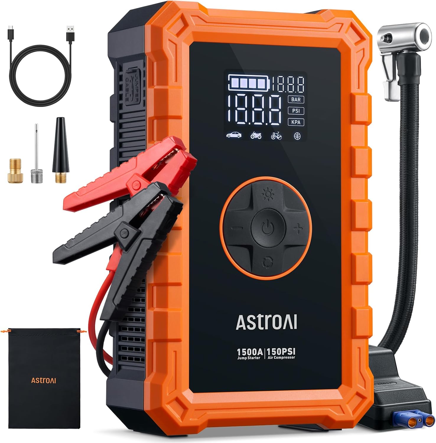 Portable Power Duo: AstroAI S8 Jump Starter & Inflator