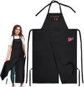 Full Coverage Pottery Apron Split Leg - Heavy Cotton Canvas Apron