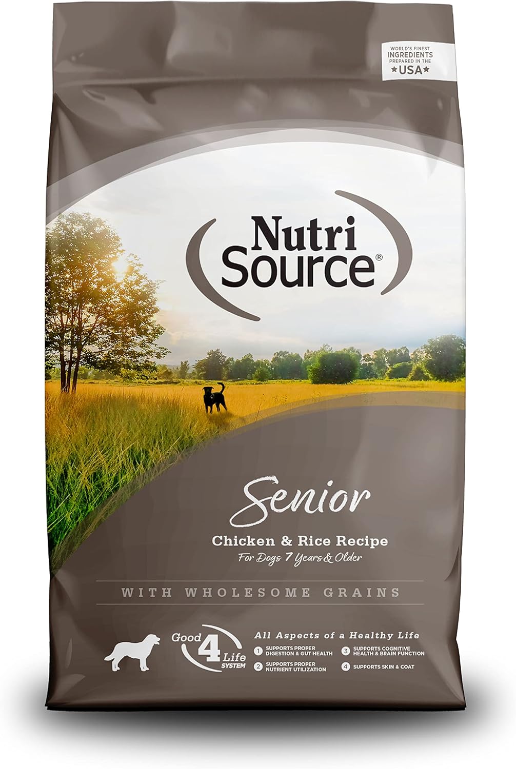 NutriSource Dry Dog Food for Seniors with Chicken and Rice