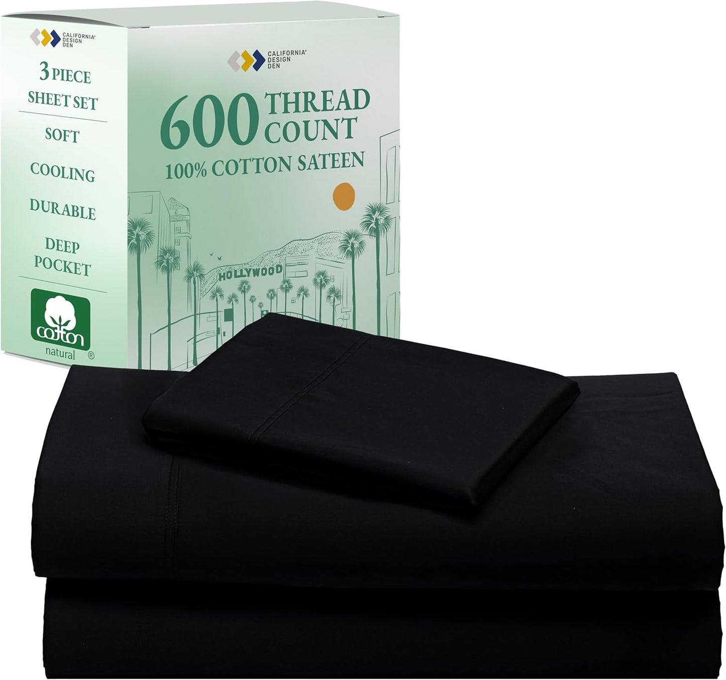California Design Den Twin XL Sheets Set - Luxury Cotton Bedding