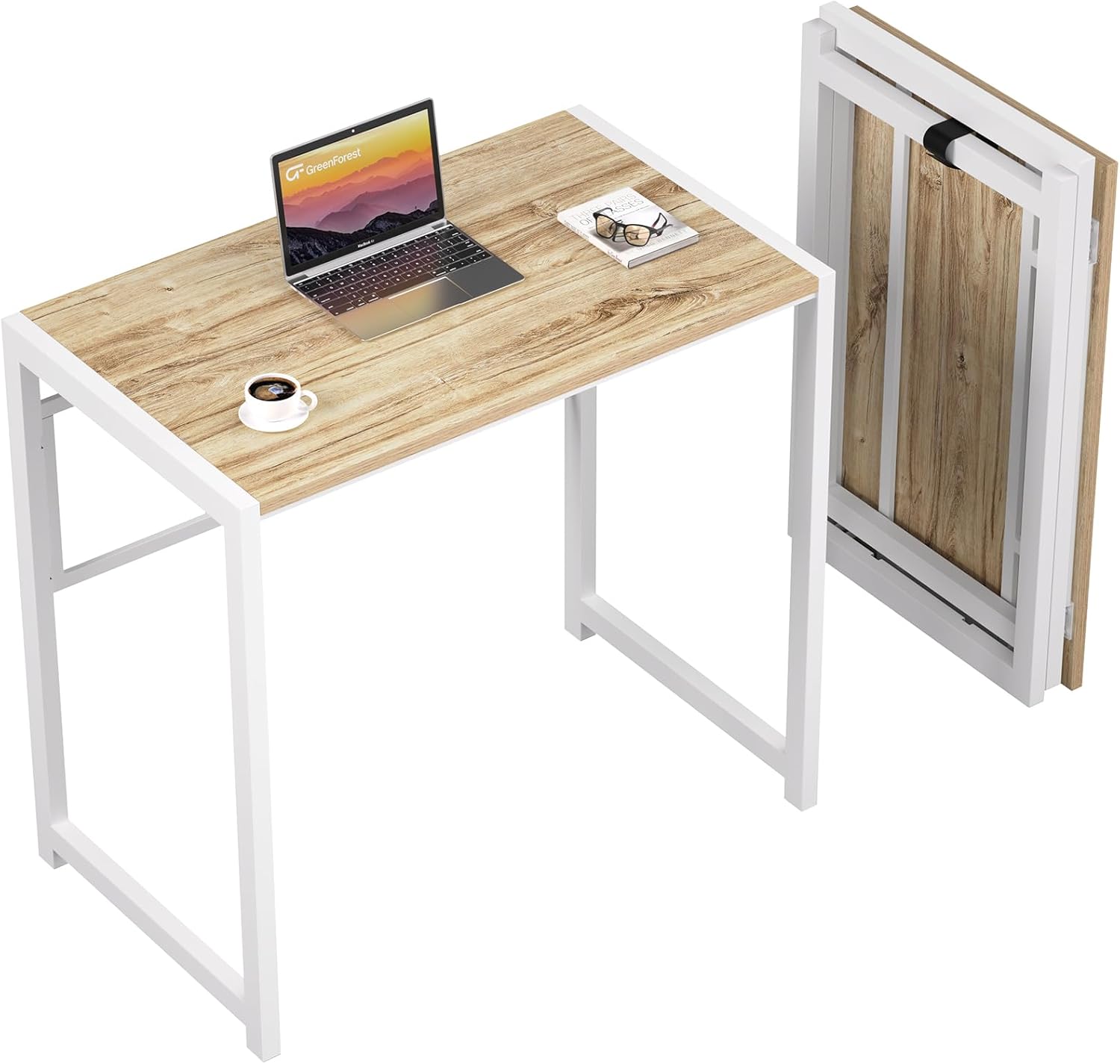 GreenForest Folding Desk No Assembly for Small Spaces and More