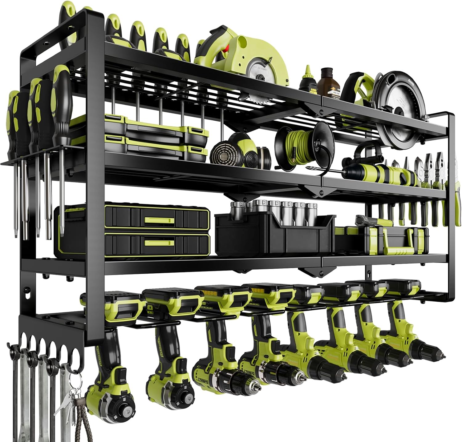 Ultimate Garage Tool Organizer - 4 Layer Drill Holder by NattyDot