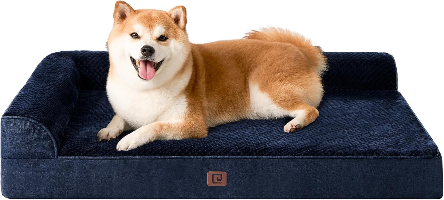 EHEYCIGA Large Orthopedic Dog Bed with Waterproof Cover