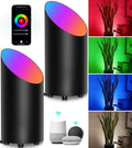Smart Floor Can Light 2 Pack RGBW Uplights - App & Voice Control