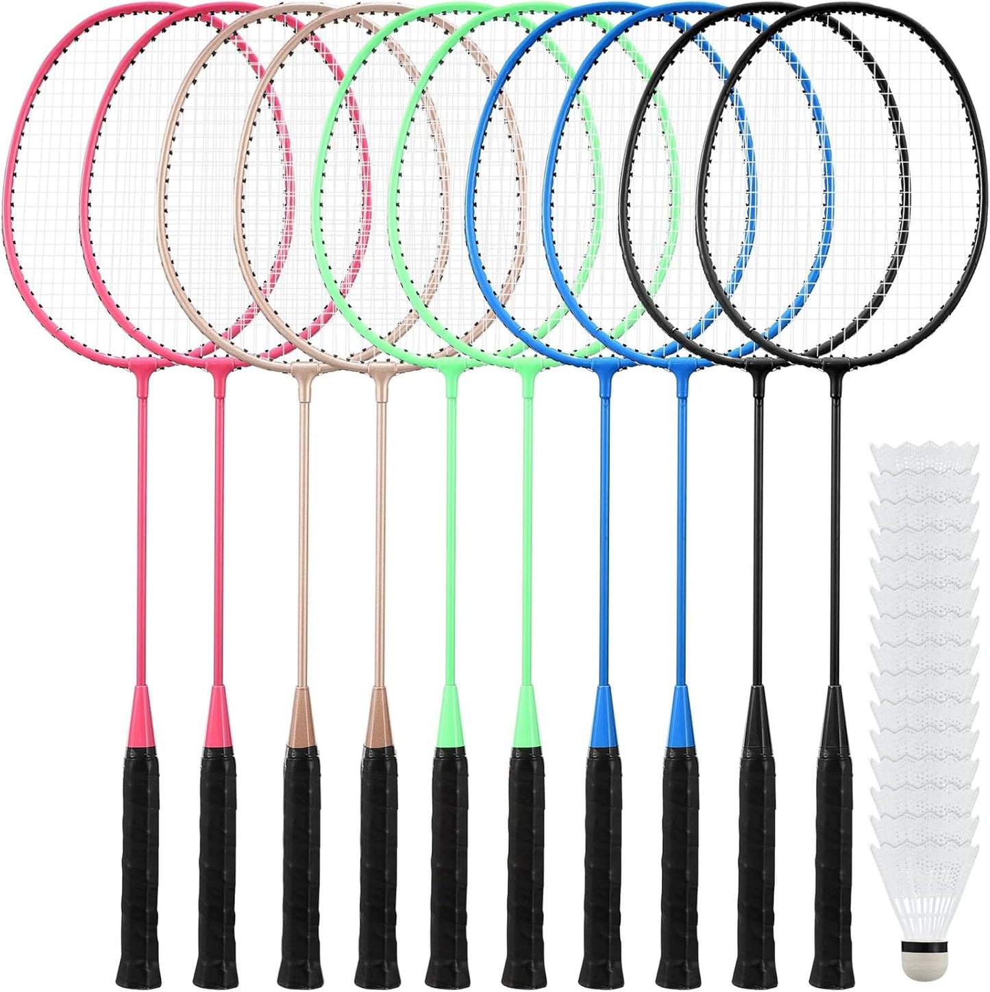 Woanger Badminton Rackets Set with Shuttlecocks for Outdoor Fun