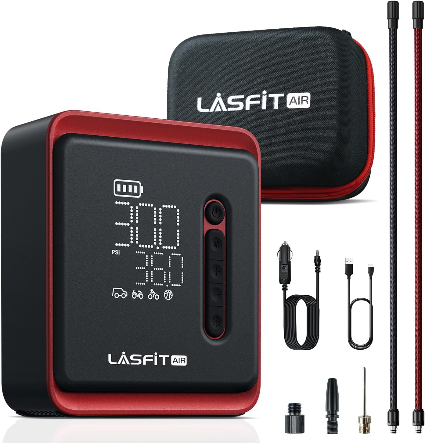 Lasfit Signature Portable Tire Inflator - 3X Fast Inflation