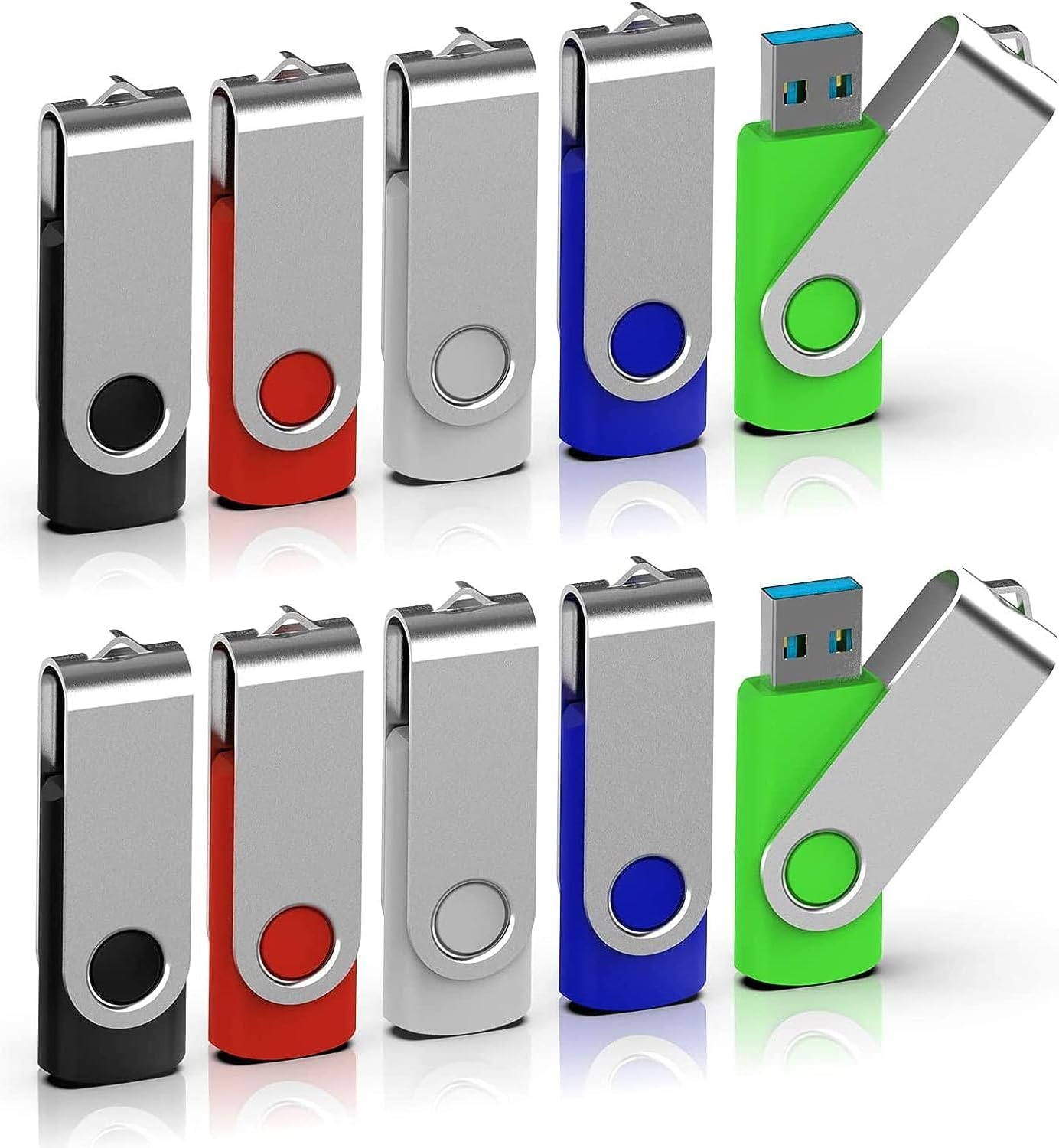 TOPESEL 10 Pack 16GB USB 3.0 Flash Drive for Fast Storage