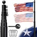 Heavy Duty Flag Pole Telescoping Freedom Edition 20 FT - Extra Thick