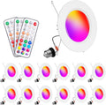 Recessed Lighting 5/6 Inch Color Changing LED Can Lights - Remote