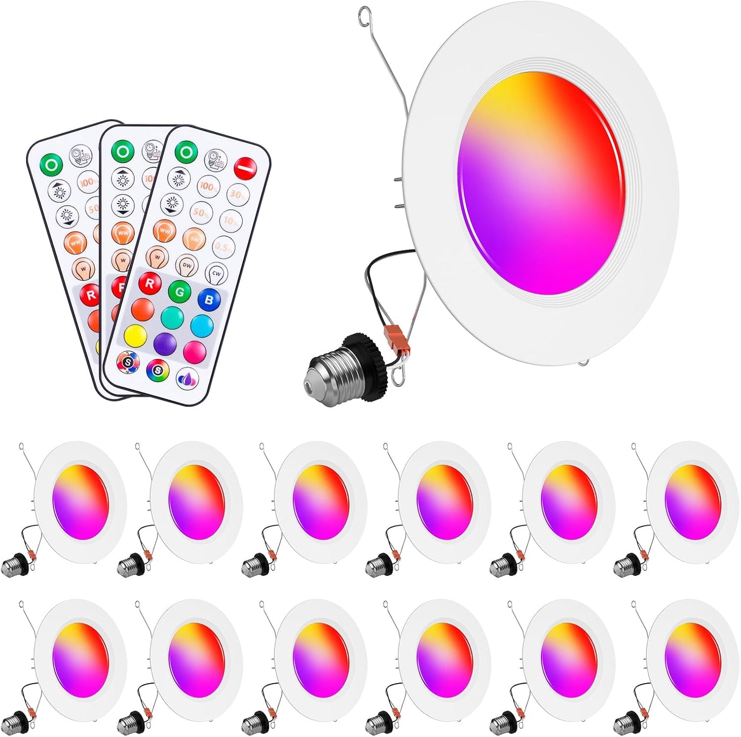 Recessed Lighting 5/6 Inch Color Changing LED Can Lights Review