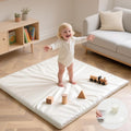 Baby Play Mat 50x50 in Cream - 1.3 in Thick Waterproof Pad