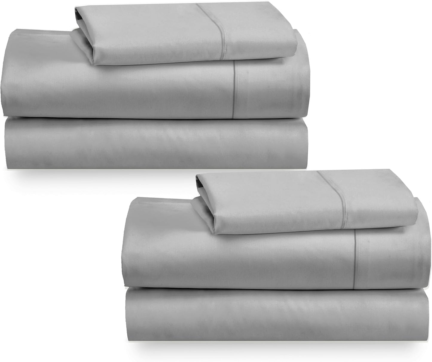 2-Pack Twin XL Cotton Sheet Set - 400 Thread Count Sateen