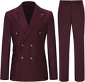 Men's Slim Fit 2 Piece Double Breasted Suit - Tailored Business Style