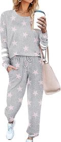 Ekouaer Sweatsuit Womens Loungewear Set - Cozy Two-Piece Tracksuit