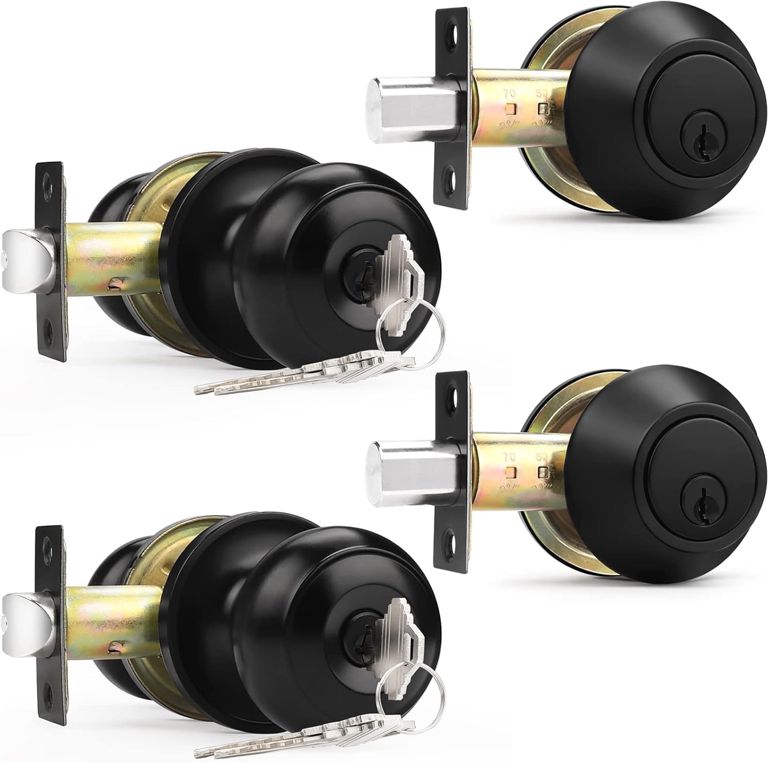 Probrico Entry Knobs and Deadbolt Set for Front Doors