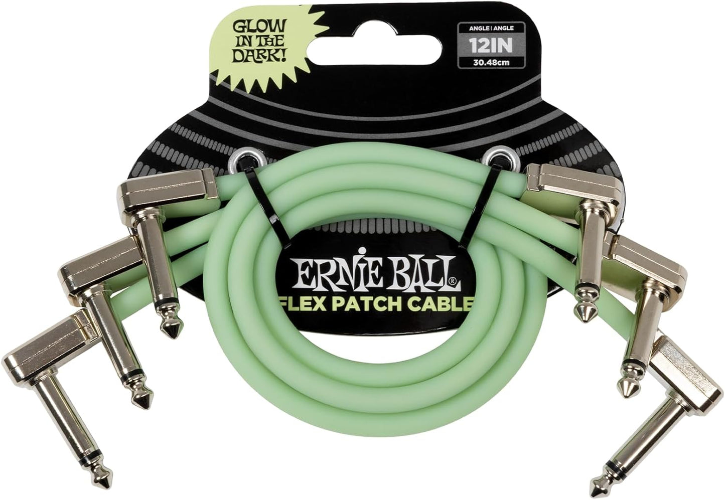 Ernie Ball Flex Patch Cable 12in - Glow in Dark 3 Pack Review