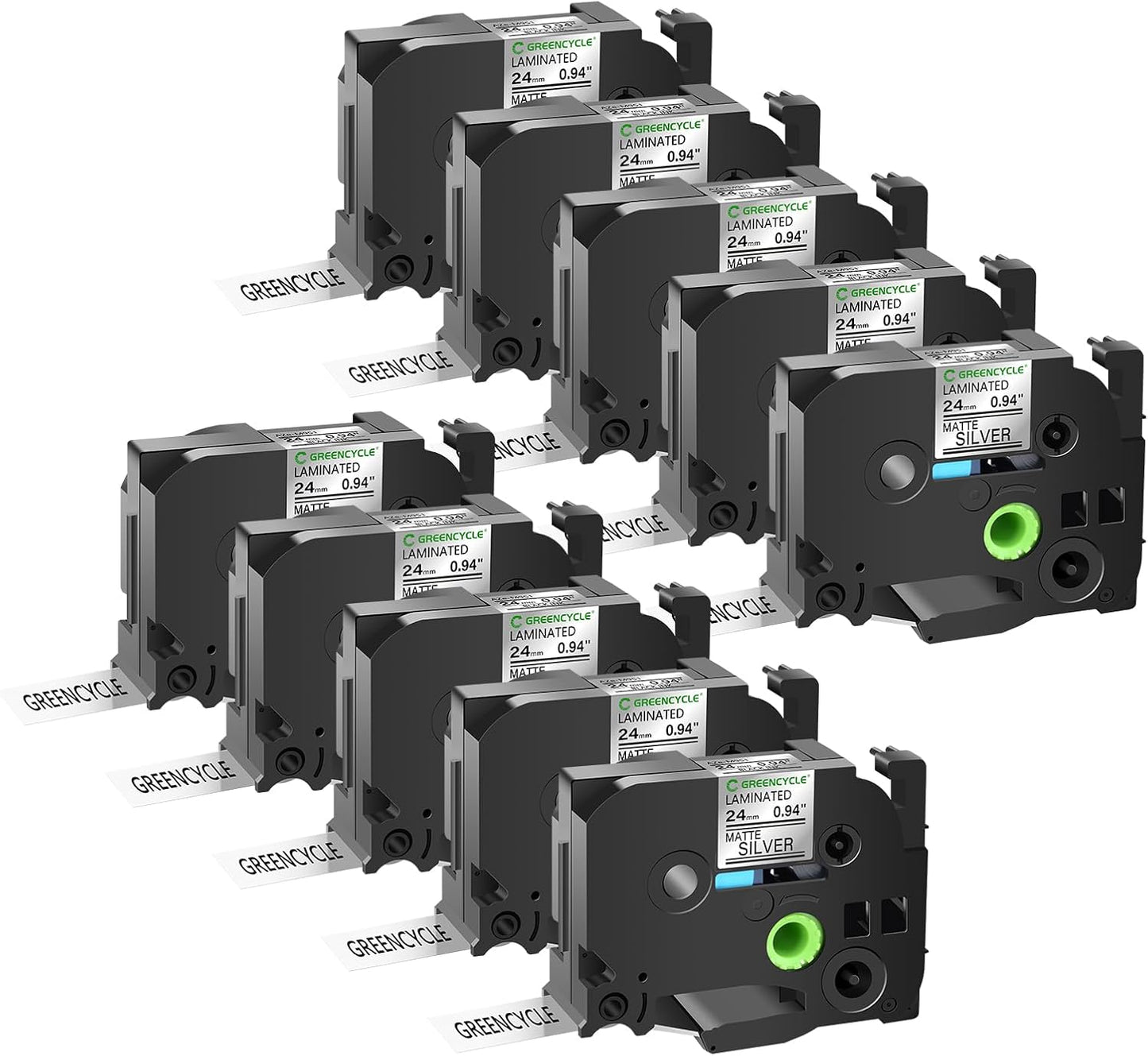 GREENCYCLE Compatible Brother P-Touch TZ M951 Label Tape 10 Pack