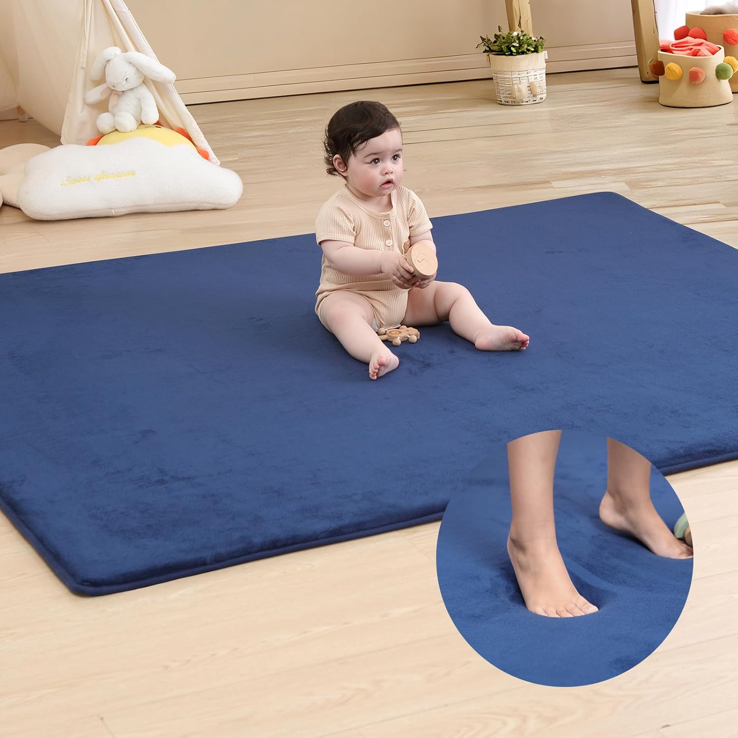 Ultra-Plush Memory Foam Baby Play Mat by Huloo Sleep