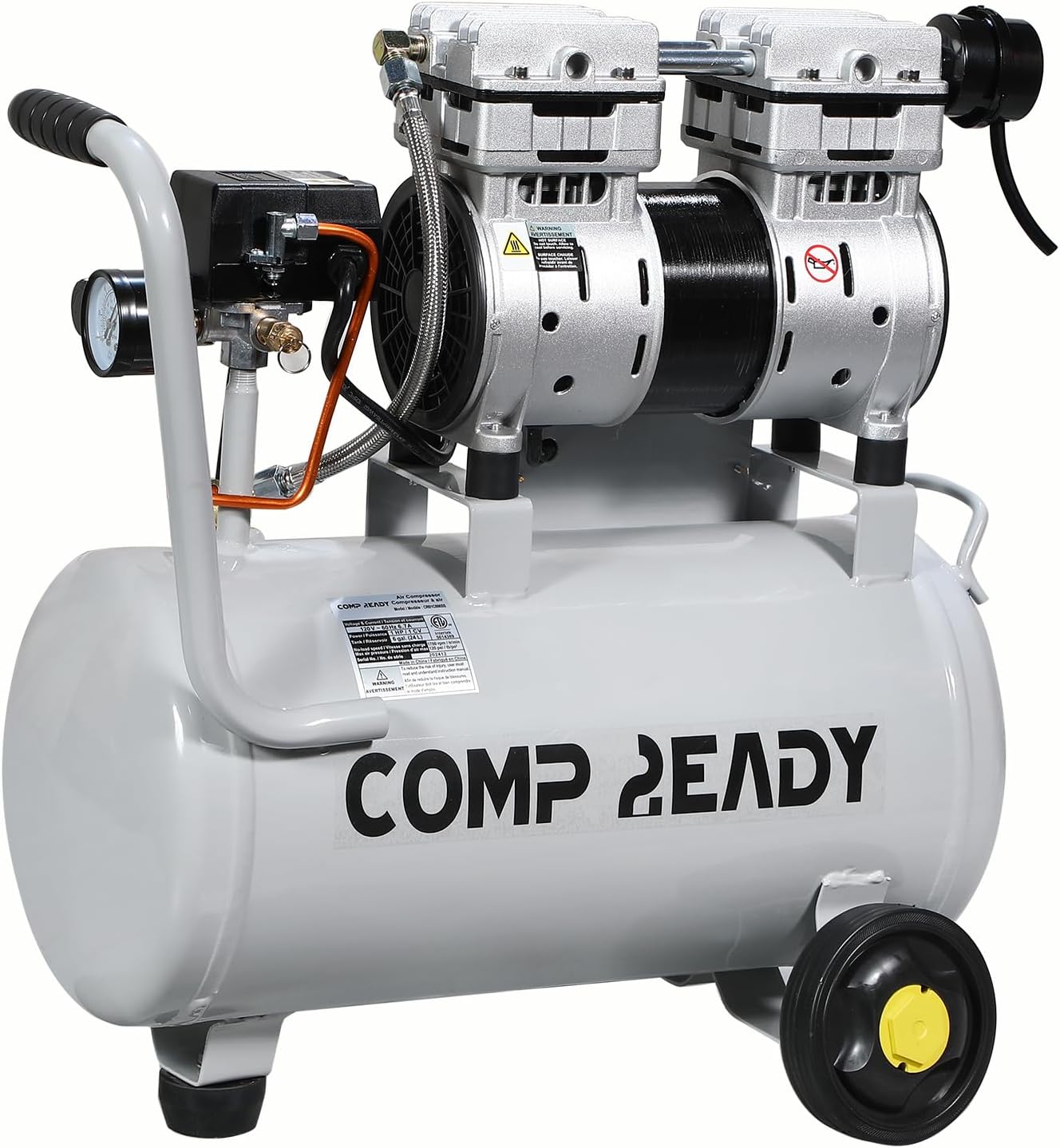 Ultra Quiet 6 Gal Air Compressor | Tire Inflation & Painting | COMP2EADY