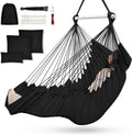 Hammock Chair with Footrest and 500lb Capacity (Black)