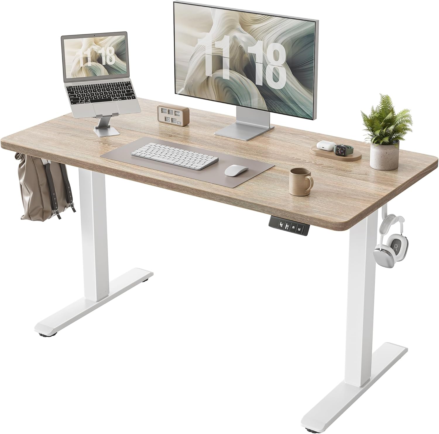 TIQLAB 47x24 Electric Standing Desk - Height Adjustable & Versatile
