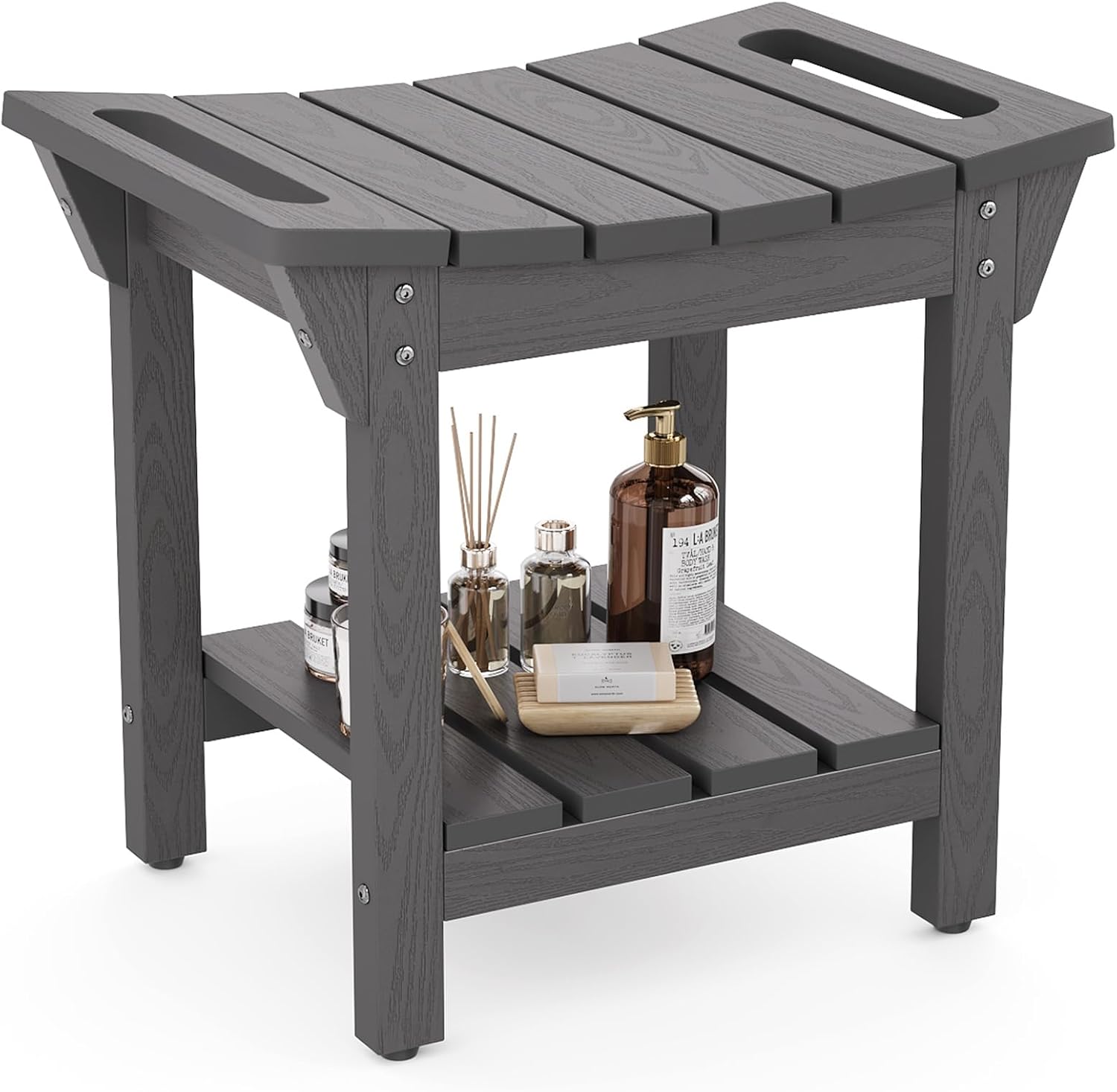 Waterproof Shower Bench for Shaving Legs and Storage Needs