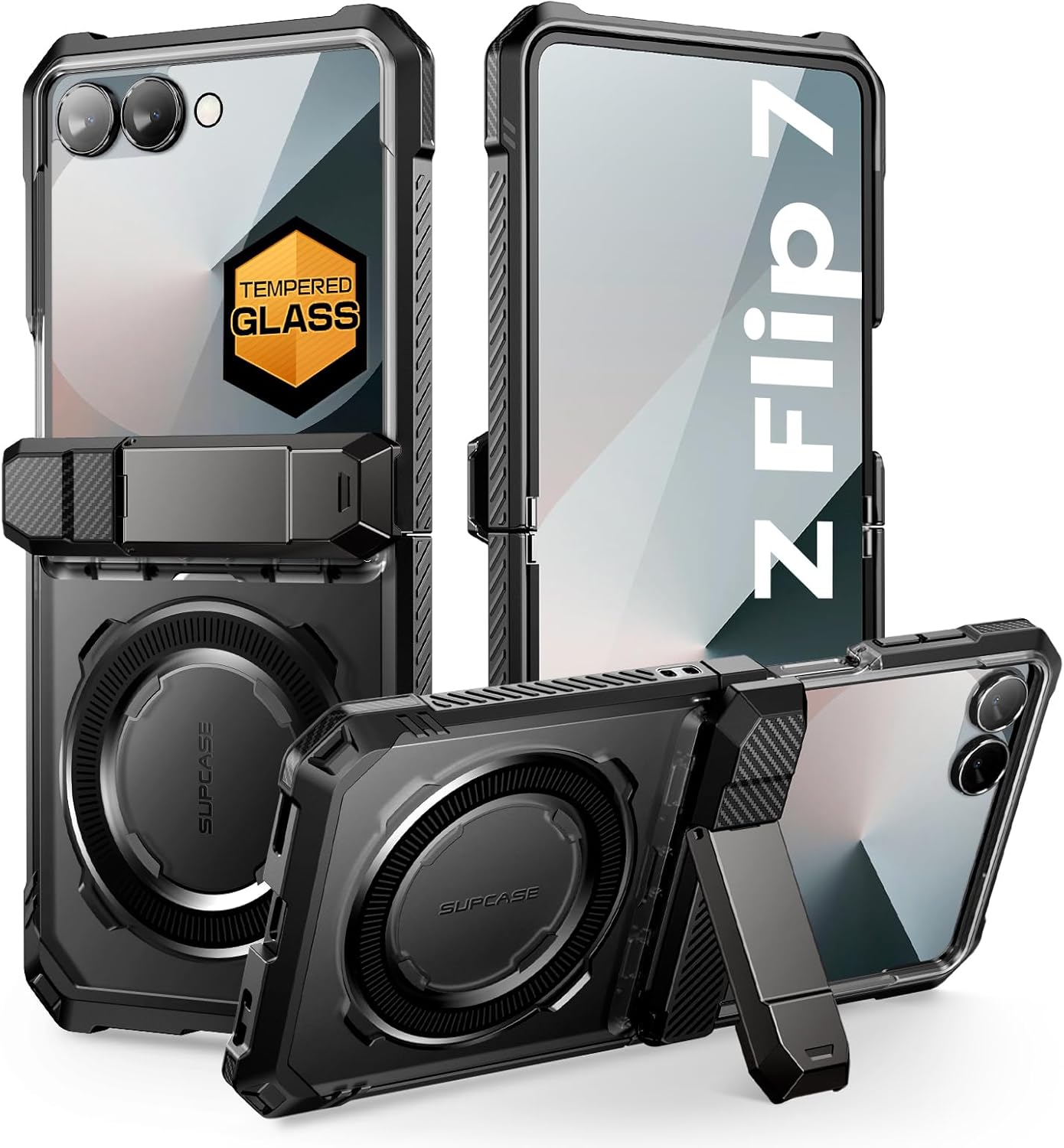 SUPCASE Galaxy Z Flip 7 Case with Stand & Screen Protector
