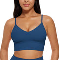 CRZ YOGA Butterluxe Womens V Neck Longline Sports Bra - Soft Light