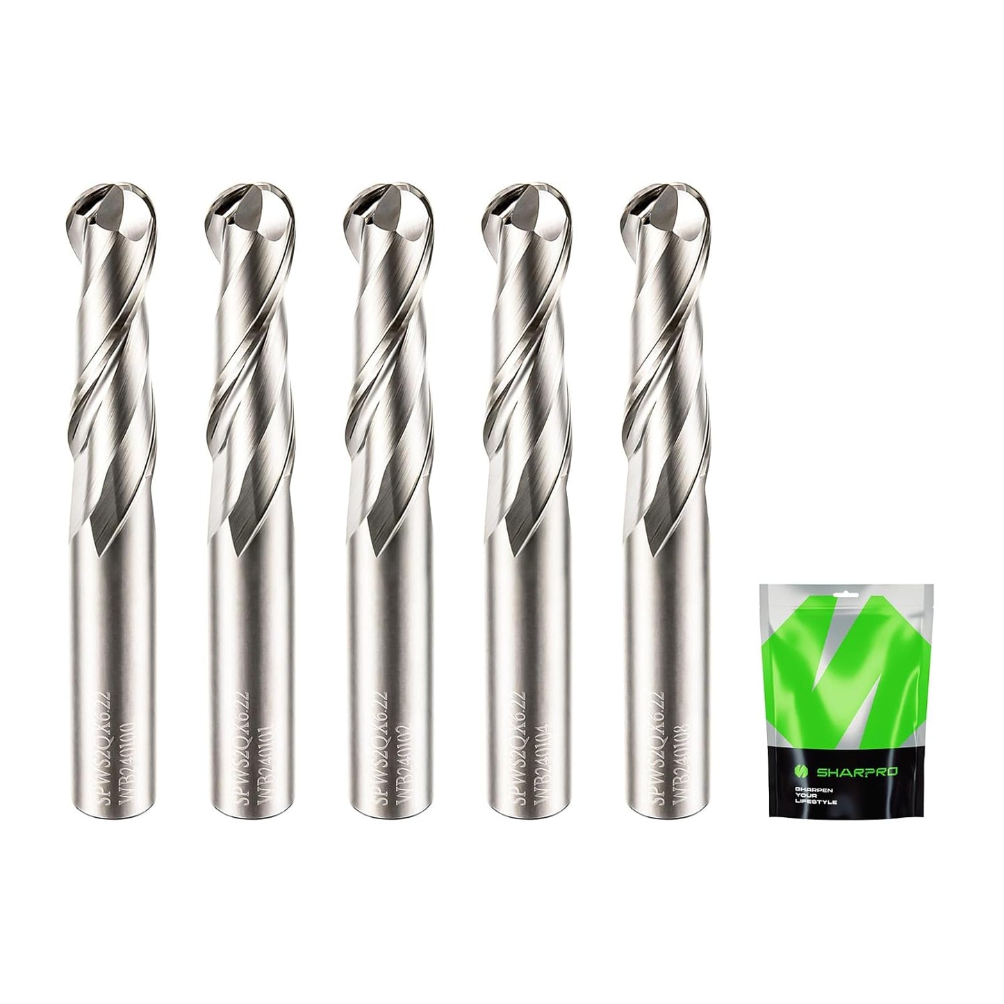 1/4 Ball Nose CNC Router Bits for Precision Wood and Metal Cuts