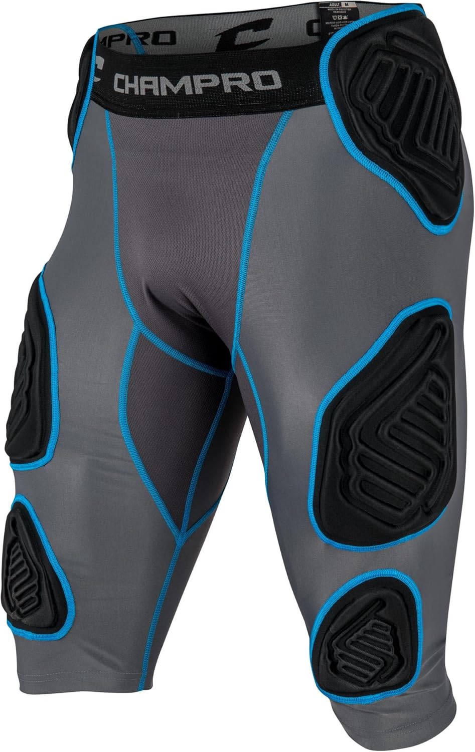 CHAMPRO Bull Rush 7-Pad Integrated Girdle for Ultimate Protection
