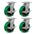 6 Inch Heavy Duty Caster Wheels for Industrial Use - 4800lbs Load