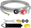 12FT 0-30PSI Adjustable Propane Regulator with Gauge - Durable Hose