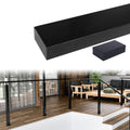 Muzata 6ft6ft Aluminum Flat Handrail HL10 BPA - Black Cable Railing