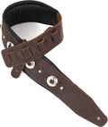 Walker And Williams C-44-BRN Leather Guitar Strap - Thick Padded