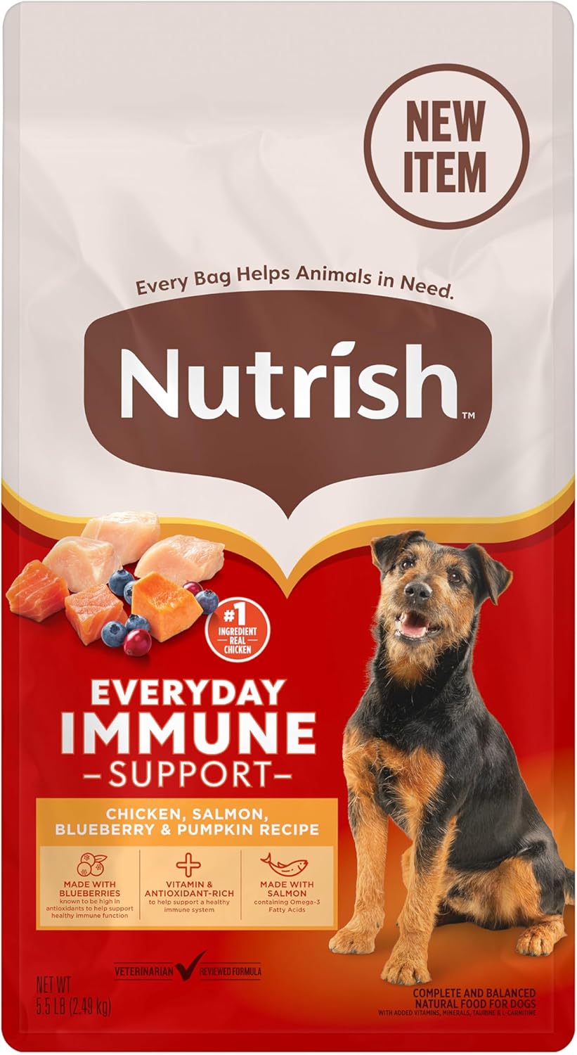 Nutrish Everyday Immune Support Dry Dog Food for Healthy Dogs
