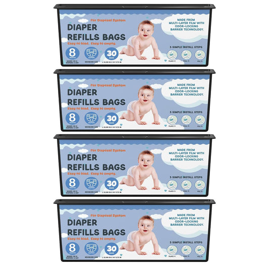 Diaper Pail Refills Bags for Genie Easy Roll and Platinum Pails