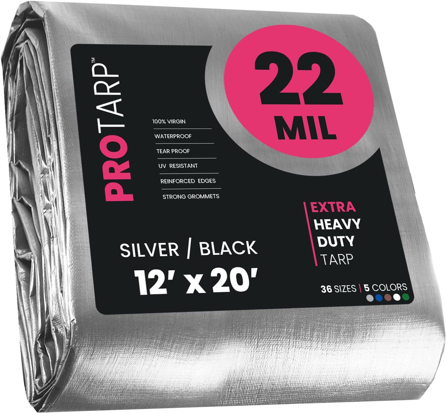 PROTARP Extreme Heavy Duty 22 Mil Tarp Cover for All Needs