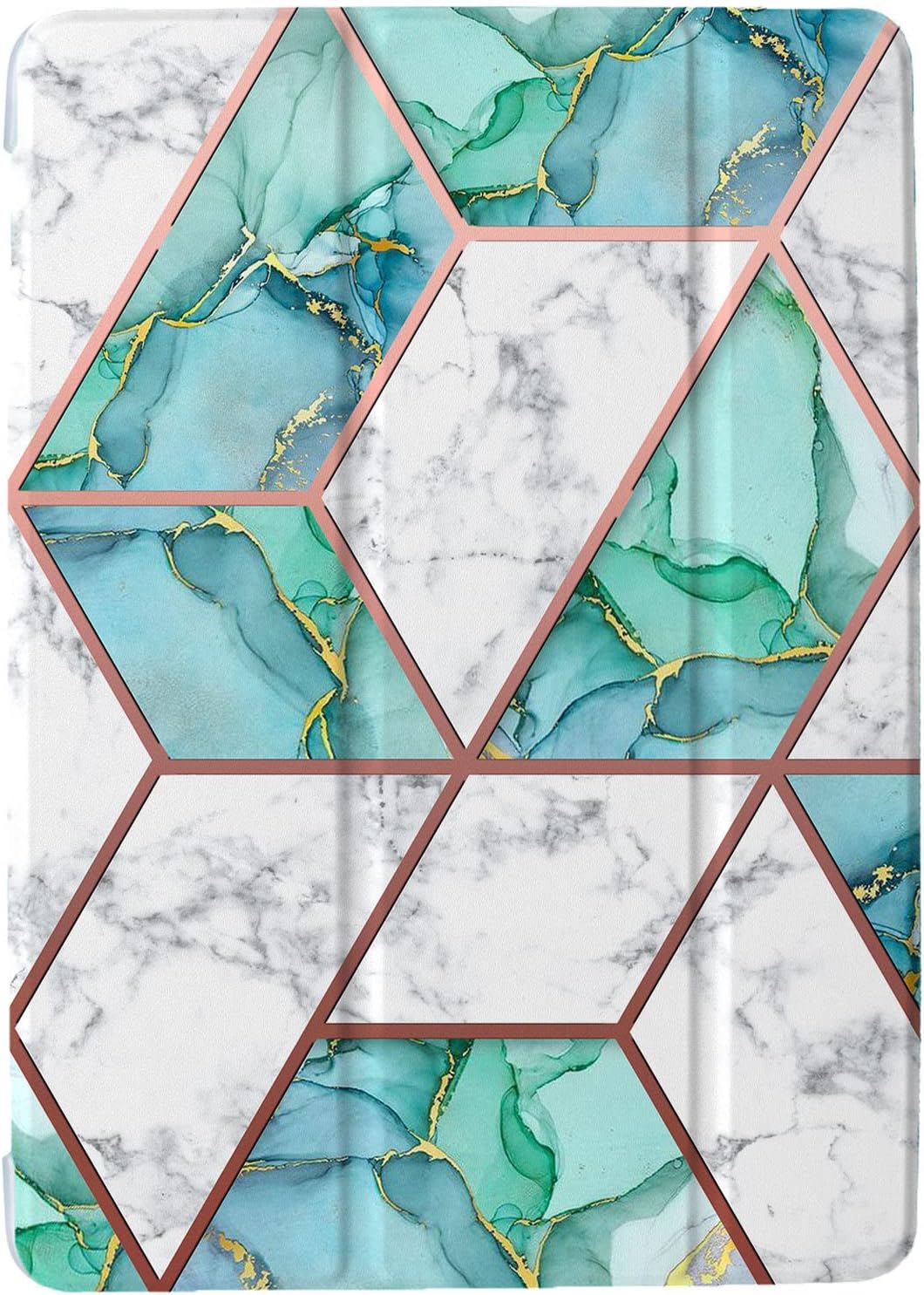 Marble Green Adjustable Stand Flip Case for iPad 10.5 in
