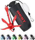 Red Kayak Anchor 3.5 Pound System Kit - Durable Hold for Small Craft