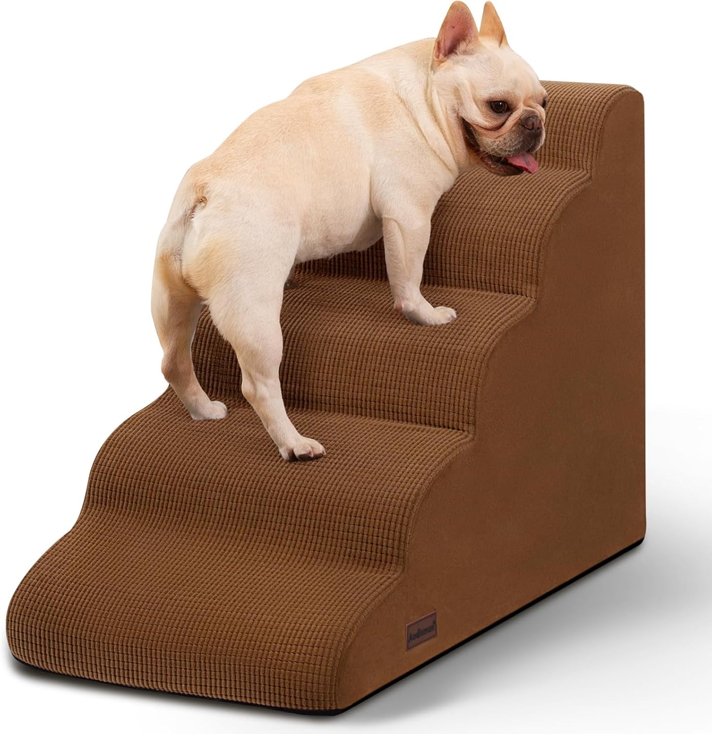 5-Step Dog Stairs and Ramp for High Bed, Non-Slip Pet Steps