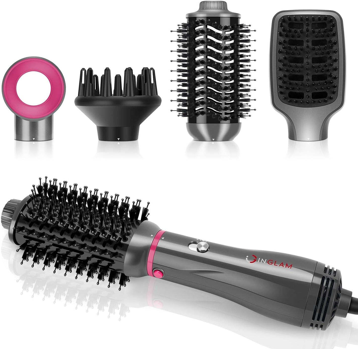 IG INGLAM 4 in 1 Hot Air Brush for Effortless Styling
