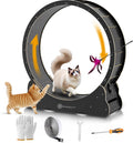 Large Cat Exercise Wheel 46 in - Quiet Solid Wood Kitten Treadmill