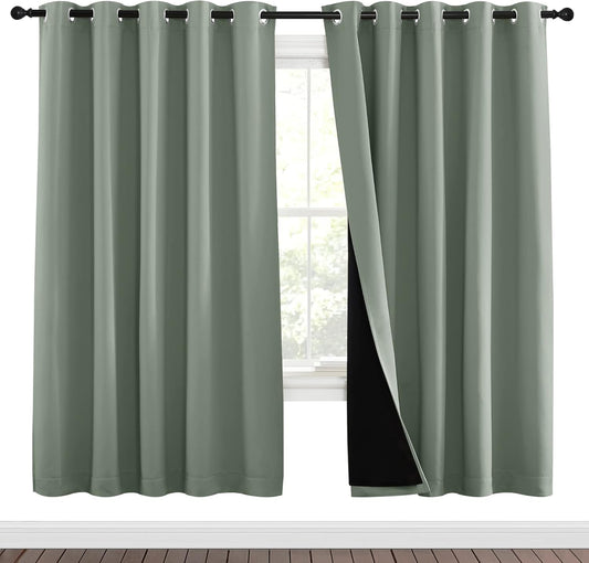 NICETOWN 100% Blackout Window Curtain Panels for Total Darkness