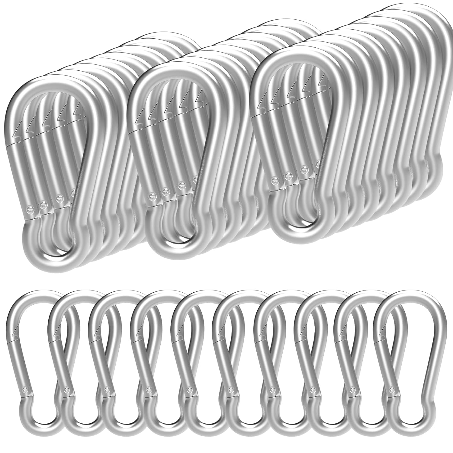 36PCS 4in Heavy Duty Carabiner Clip for Camping and Hiking