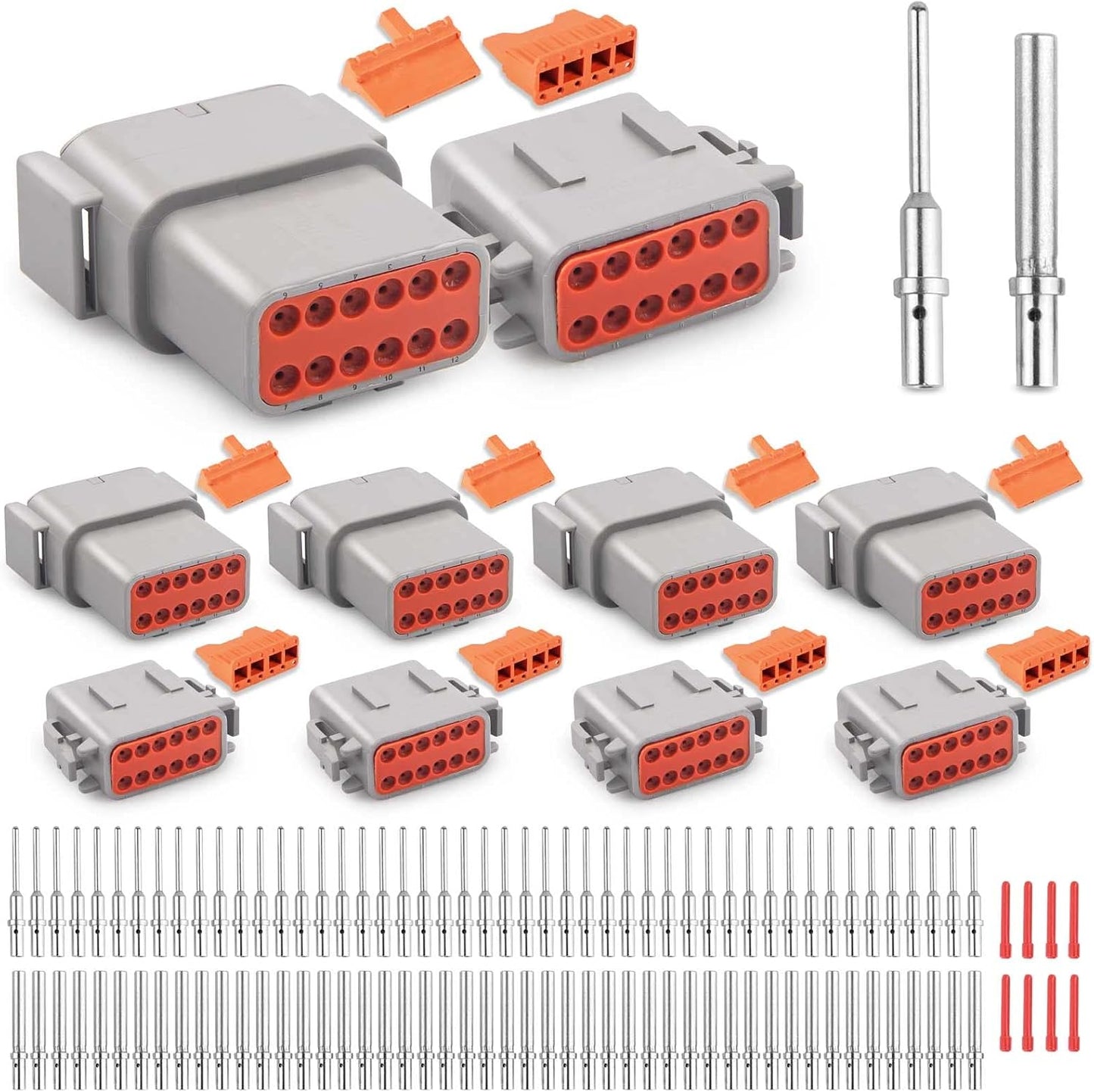 JRready Deutsch DTM Connector 12 Pin Kit for Automotive Use