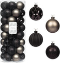 Every Day is Christmas Ornaments 50-Count Shatterproof Balls - Black