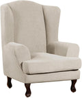 Turquoize Wingback Chair Covers 2 Piece Slipcover - Secure Fit