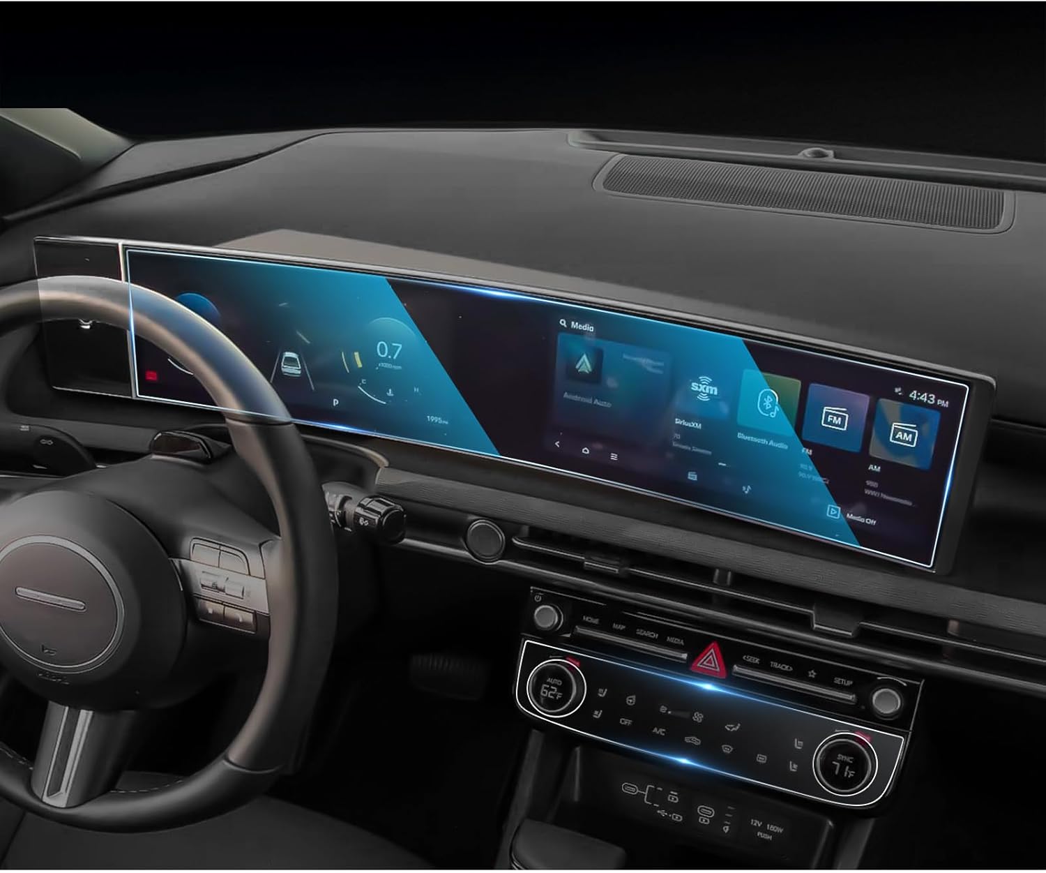 2025 2026 Hyundai Tucson Screen Protector - 12.3 Inch HD Glass